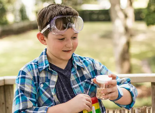 boy playing outside